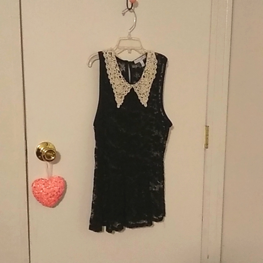 Collared Peplum Top